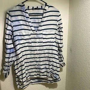 Zara striped linen